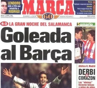 Salamanca 4 3 Barcelona 1998 Portada MARCA
