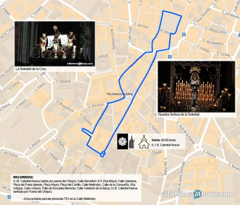 Recorrido de Nuestra Señora de la Soledad