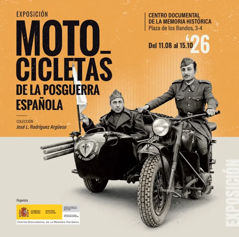Cartel De La Exposición Motocicletas De La Posguerra Española