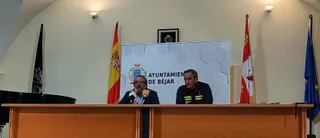 José Luis Rodríguez Celador, primer tnte alcalde y Manuel Gallego, Jefe Parque Bomberos Béjar