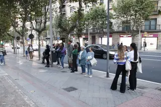 Concentración del Movimiento Feminista de Salamanca, que exige poder ejercer el derecho a la Interrupción Voluntaria del Embarazo en el hospital