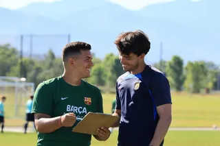 Fernando López, en la academia del Barcelona 1