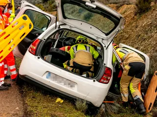Accidente en El Bodón. Fotos J.Vicente