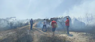 Fuego en una explotación ganadera de San Felices de los Gallegos.