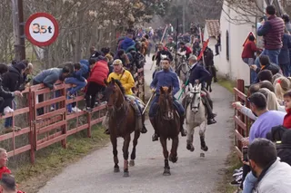 Encierro a caballo carnaval Ciudad Rodrigo