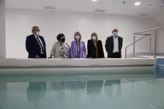 La consejera de Sanidad, Verónica Casado, visita la amplicación del Hospital de Santa Barbara en Soria. Foto ICAL