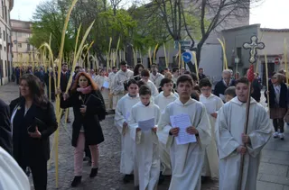 Procesión de la mañana durante el Domingo de Ramos. Foto: SALAMANCA24HORAS