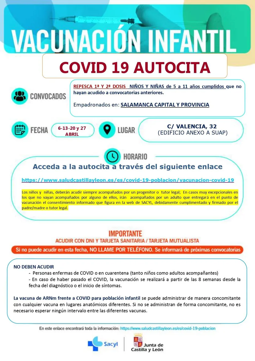 Repesca infantil en Salamanca capital y provincia