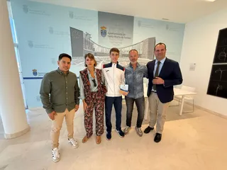 Recepción en Santa Marta a Samuel Rivas | FOTO AYUNTAMIENTO DE SANTA MARTA
