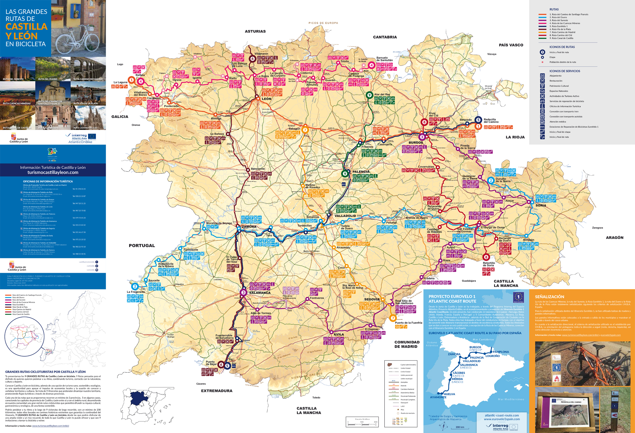 Mapa Rutas Cicloturismo En Castilla Y Le&oacute;n