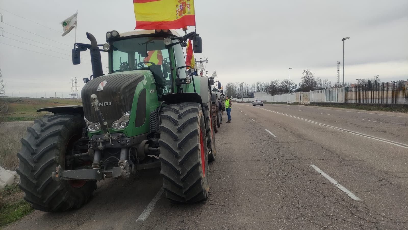 Tractores en el Helmántico procedentes de Castellanos