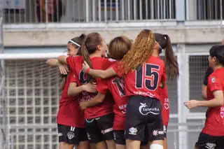 Las jugadores del Salamanca FF celebran un gol en un choque anterior | FOTO SALAMANCA24HORAS.COM