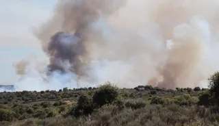 Imagen del incendio en San Felices del pasado martes, 17 de agosto