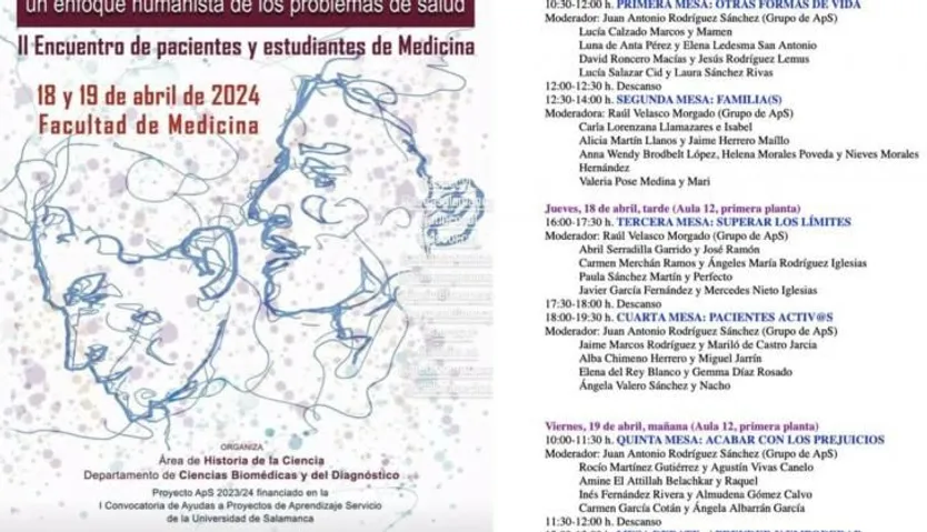 Programa del II Encuentro de pacientes y estudiantes de medicina