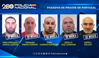 Estas son las cinco caras de los presos fugados de Portugal