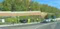 Salida de vía en la rotonda del puente de la Universidad este lunes 12 de octubre