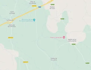 Acceso desde la N620 a Villalba de los Llanos