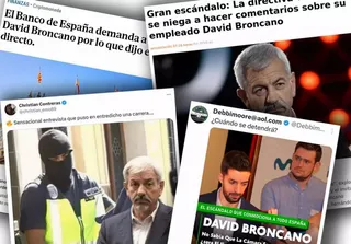 Carlos Sobera y David Broncano. Estafas realizadas a tavéas de Twitter - VÍA: FACUA
