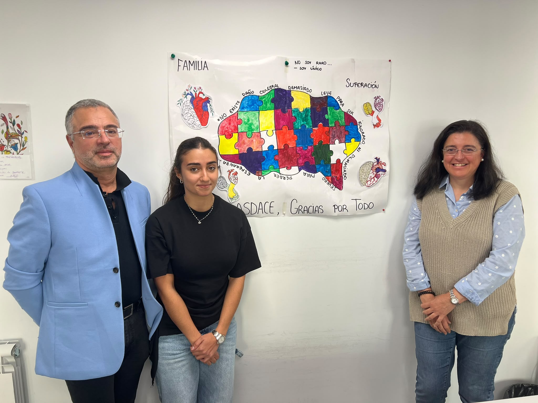 Carlos Yeguas, Mar&iacute;a Flores y Yolanda Garc&iacute;a, trabajadores de ASDACE | Salamanca24horas