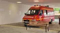 Furgoneta de Bomberos de Salamanca en el hospital durante la intervención en la tarde de este martes 