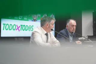 El presidente autonómico del sindicato, Benjamín Castro, y el secretario de Acción Sindical, Ángel Barrigón - Rubén Cacho (ICAL)