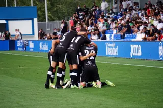 El Salamanca CF UDS festeja el gol ante el Leganés B / FOTO SALAMANCACFUDS