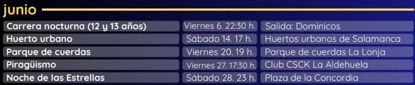 Programación de Salamanca a Tope 2025
