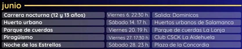 Programación de Salamanca a Tope 2025