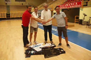 Presentación del convenio Juntos por Salamanca entre Unionistas, CB Tormes, BM Salamanca y Salamanca FS | FOTO SALAMANCA24HORAS.COM