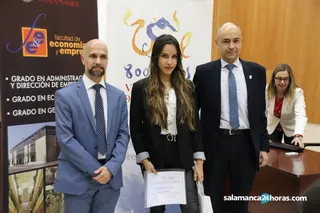 Entrega de premios de la fase local del distrito de Salamanca de la Olimpiada de Economia 19