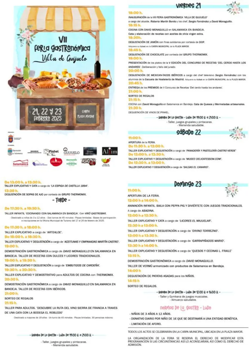 Programa VII FERIA GASTRONOMICA 2025 GUIJUELO 724x1024
