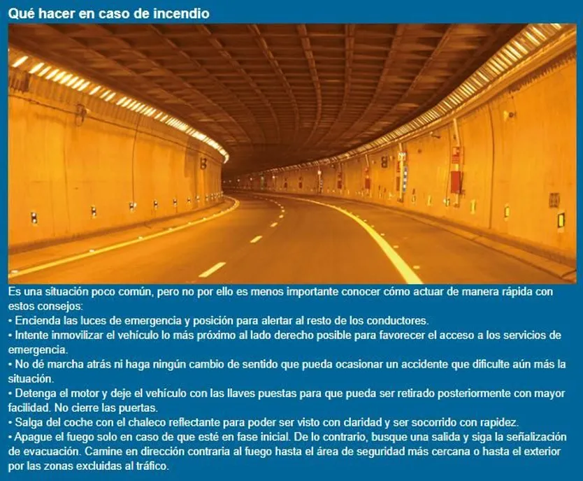 Incendio. DGT
