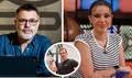 Hector de Miguel y Sarah Santaolla, en dos fotografías de RTVE, y el denunciado Alberto Pugilato