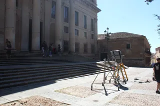 Rodaje en la Plaza de Anaya.
