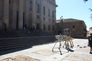 Rodaje en la Plaza de Anaya.