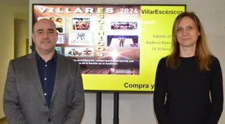 EL alcalde y la concejala de cultura presentan el programa Villarescénicos