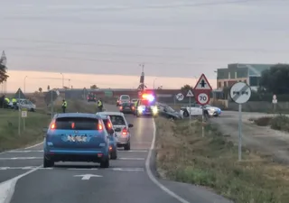 Accidente en la carretera que une Monterrubio y Villares de la Reina