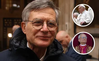 Paolo Ruffini con el Papa Francisco y León XIV (estas dos últimas de EP)