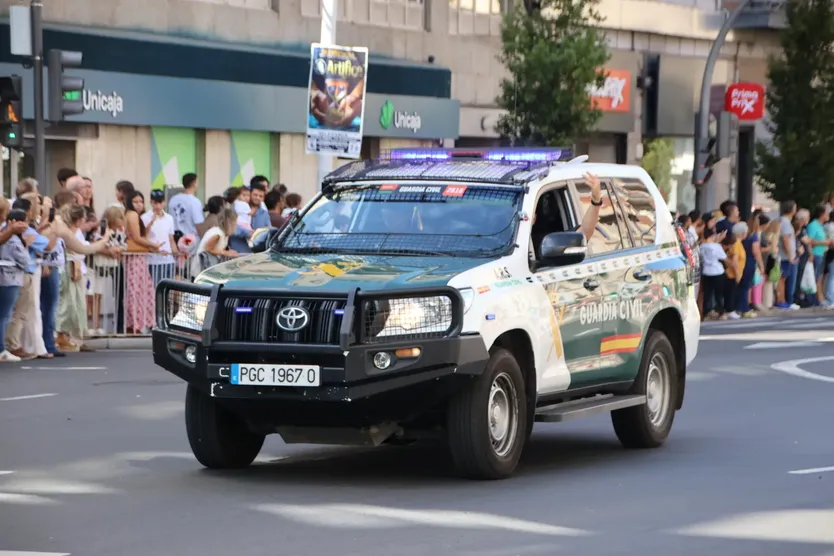 Guardia Civil durante la Vuelta por Salamanca
