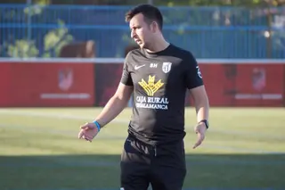 Sergio Hernández, en el choque ante el filial del Salamanca CF UDS / FOTO SALAMANCA24HORAS.COM