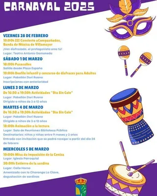 Programación de los Carnavales 2025 en Villamayor