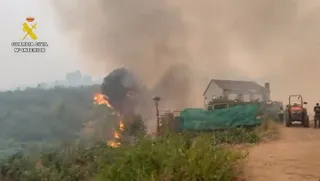 La comarca de Béjar, pendiente del incendio de Jarilla por la posible entrada a la provincia de Salamanca | Guardia Civil