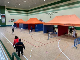 Imagen del cribado en el Pabellón Municipal de Alba de Tormes.
