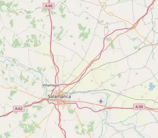MAPA A-62 en Salamanca