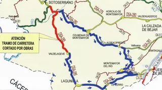 Itinerario alternativo propuesto por la Diputación de Salamanca