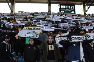 Ambiente en las gradas del partido de Copa de SM El Rey Unionistas - Sporting de Gijón