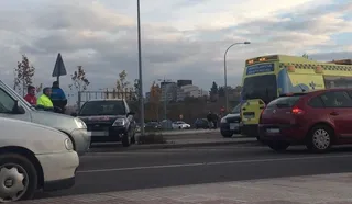 Accidente en la glorieta de la Charrería