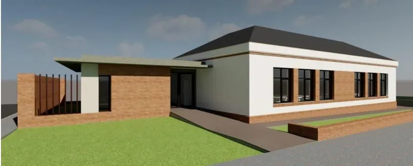 Moriscos. Rehabilitación antiguas escuelas. Infografía alzada recogida en el proyecto