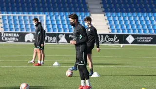 Antonio Marín, en un entrenamiento en el Reina Sofía / FOTO SALAMANCA24HORAS.COM