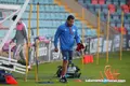 Rafa Dueñas, en un entrenamiento en el estadio Helmántico.